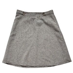 The Limited Gray Tweed A-Line Skirt Wool Blend Size M